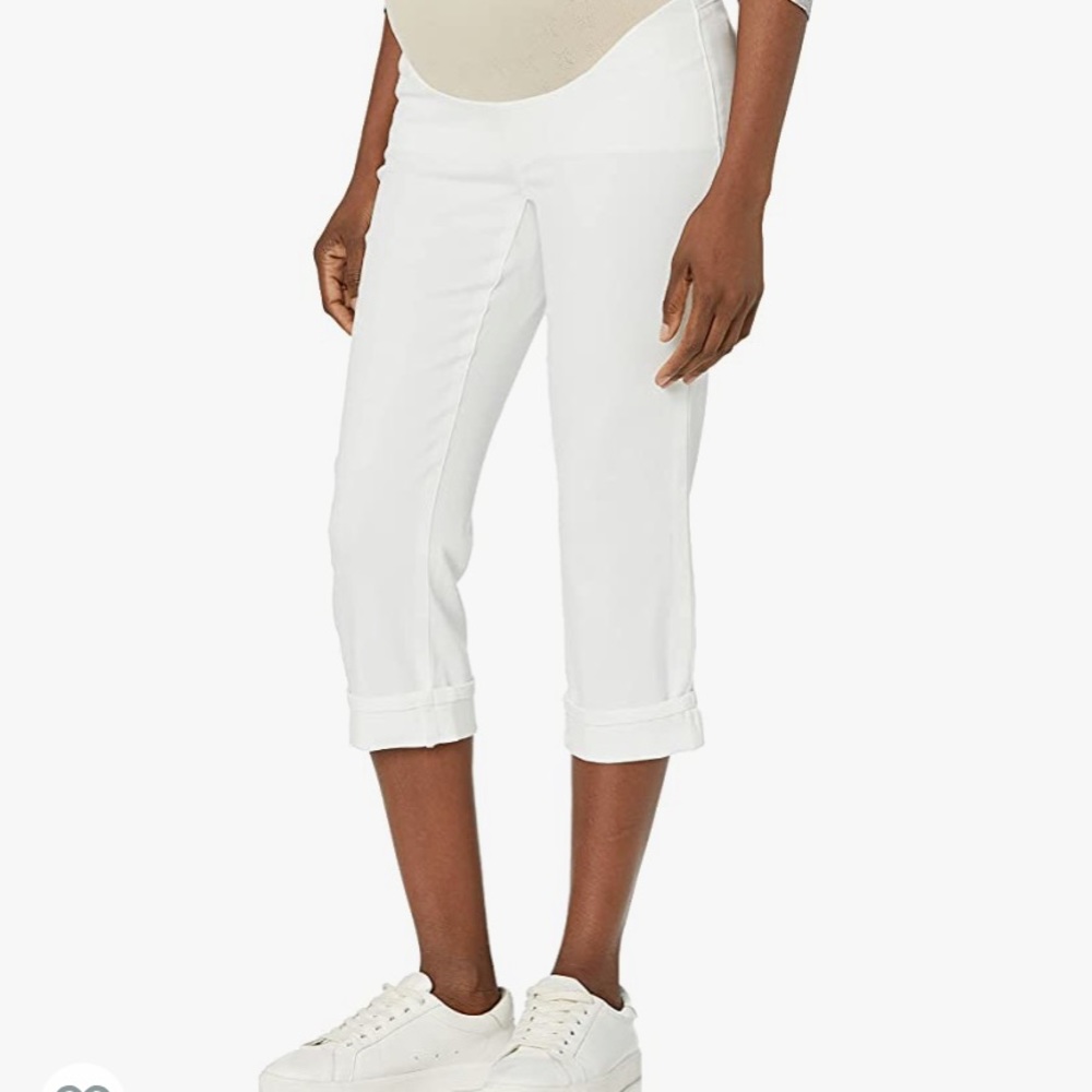 White Maternity Crop Jeans